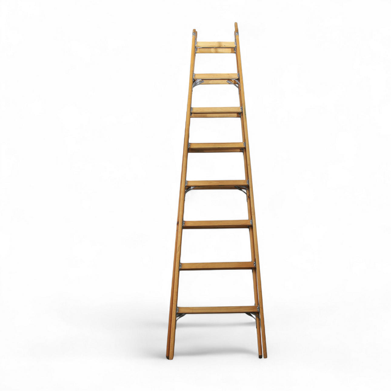 A wooden ladder, double-sided, 8 steps, Limhamns Stegindustri