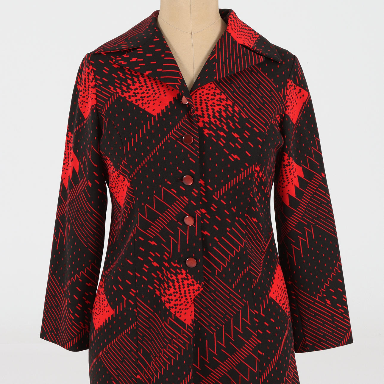 A dress, polyester, Finland, 1970s.