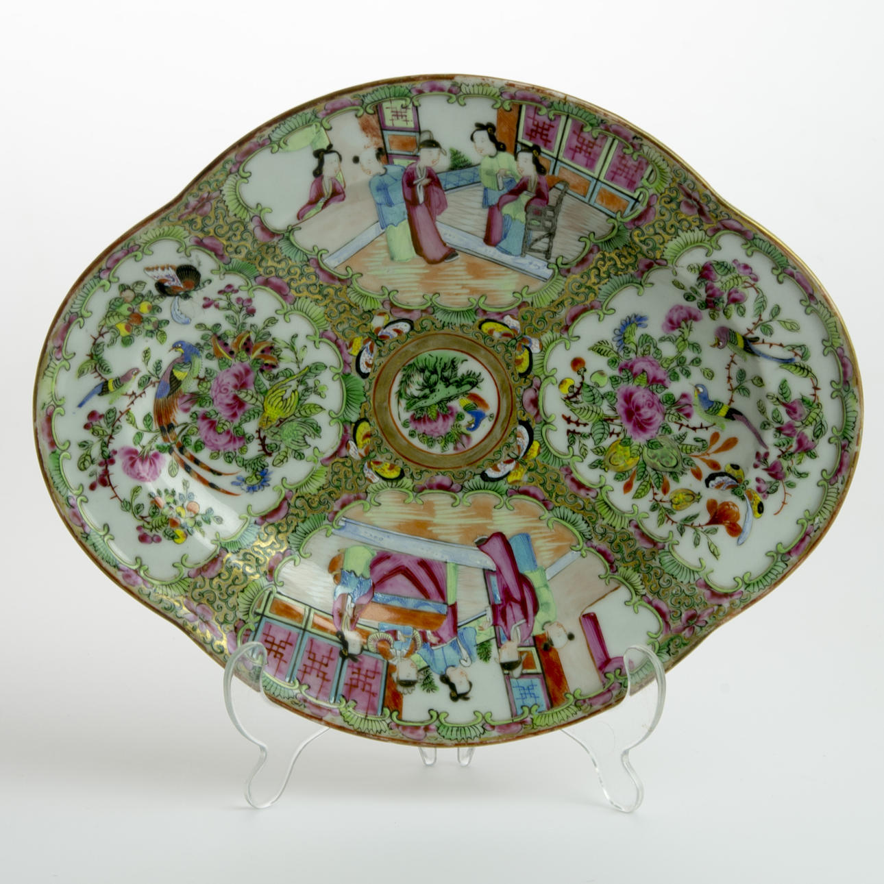 FAT, porslin, Kina, Familie rose,1800/1900-tal.