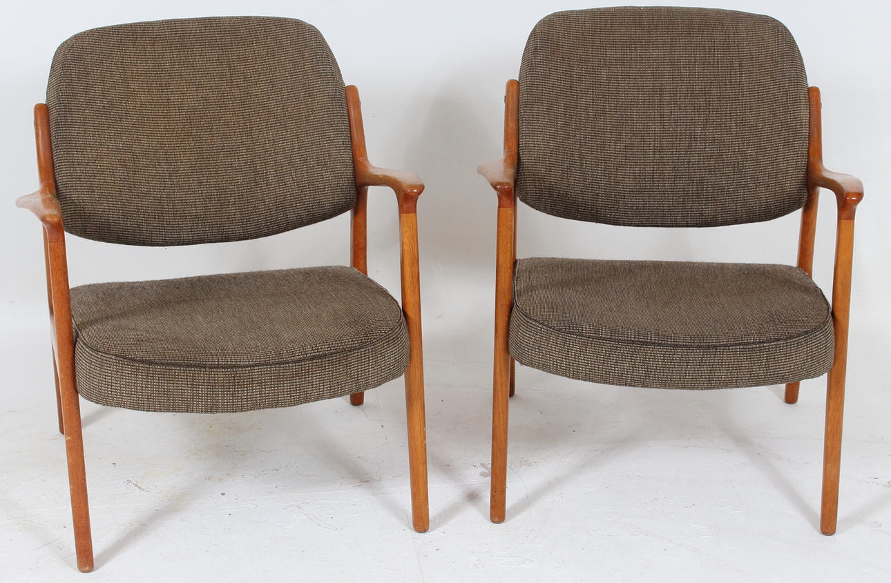 KARMFÅTÖLJER, 2 st, teak, Bröderna Andersson.