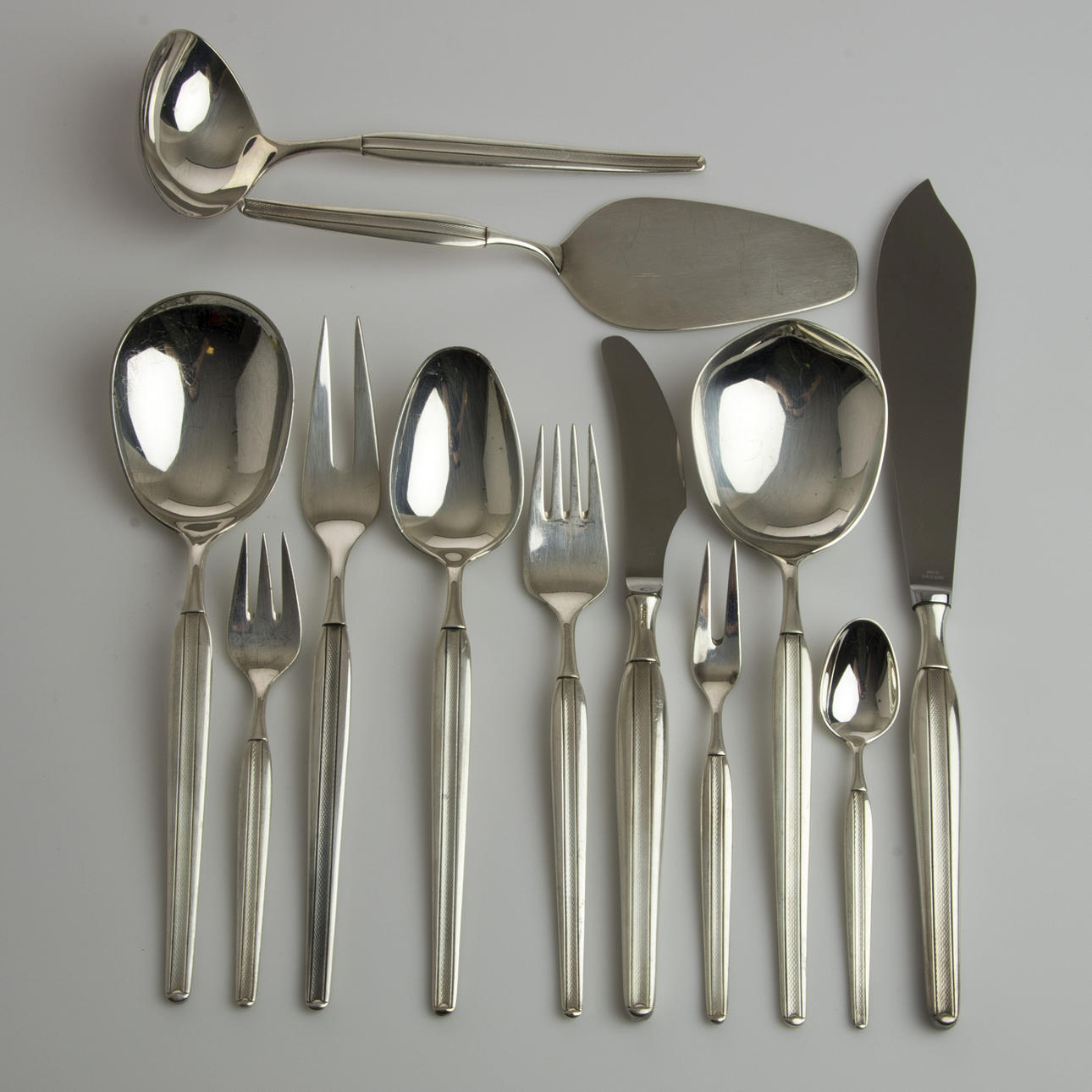 BESTICKUPPSÄTTNING, 74 delar, nysilver, Denmark.