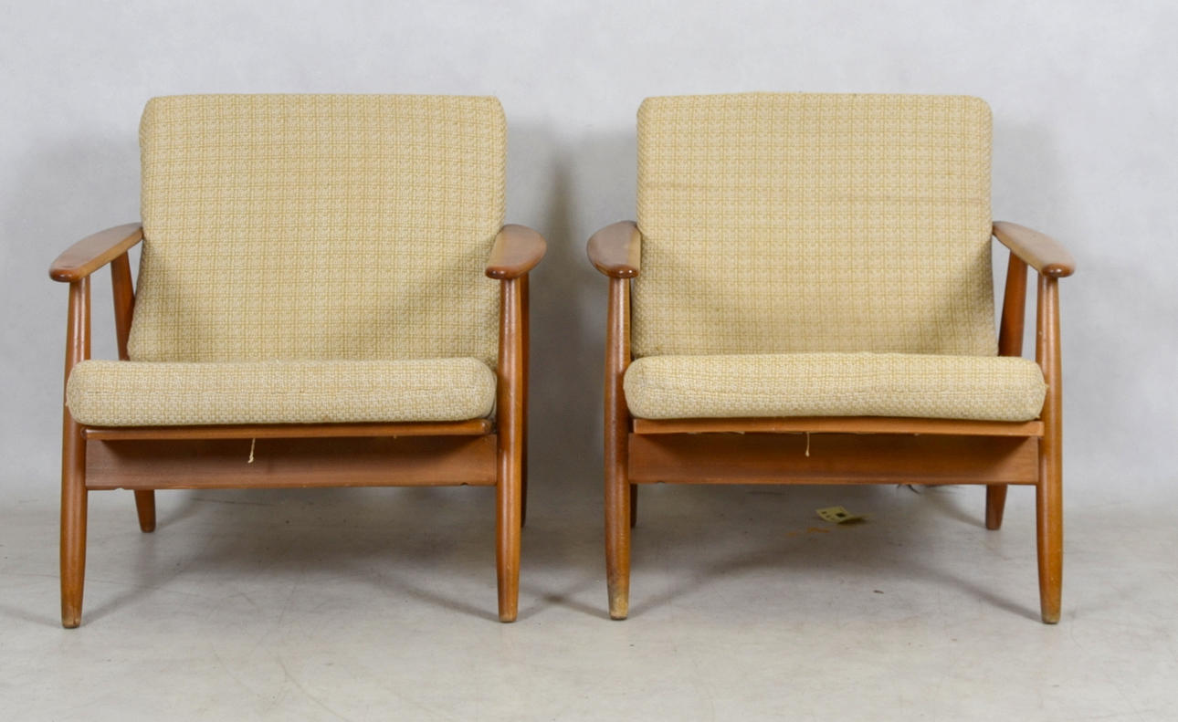 FÅTÖLJER, 1 par, 1950/60-tal.