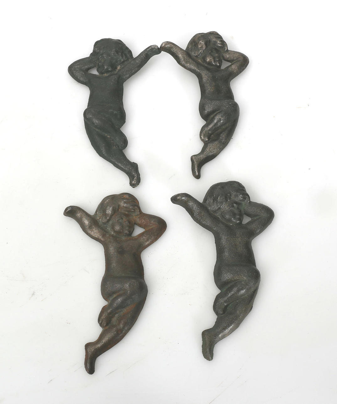 VÄGGDEKORATIONER, metall, Änglar, 4 stycken, Wattholma.