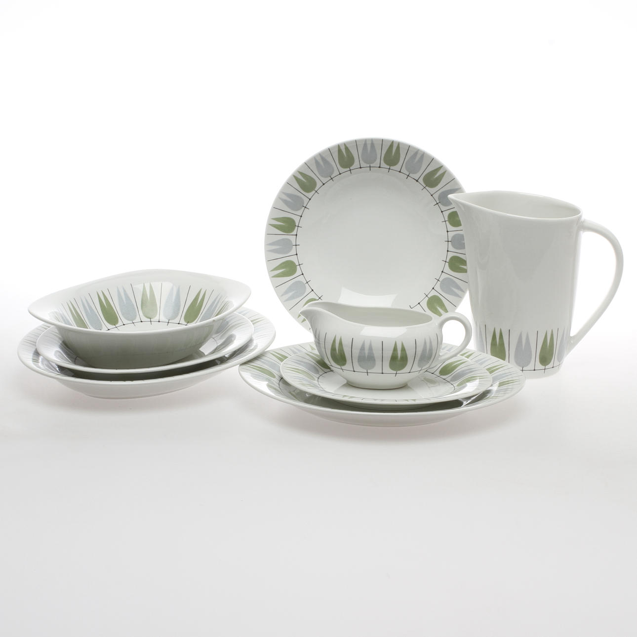 SERVISDELAR, 23 delar, porslin,"Tulpan", Rörstrand.