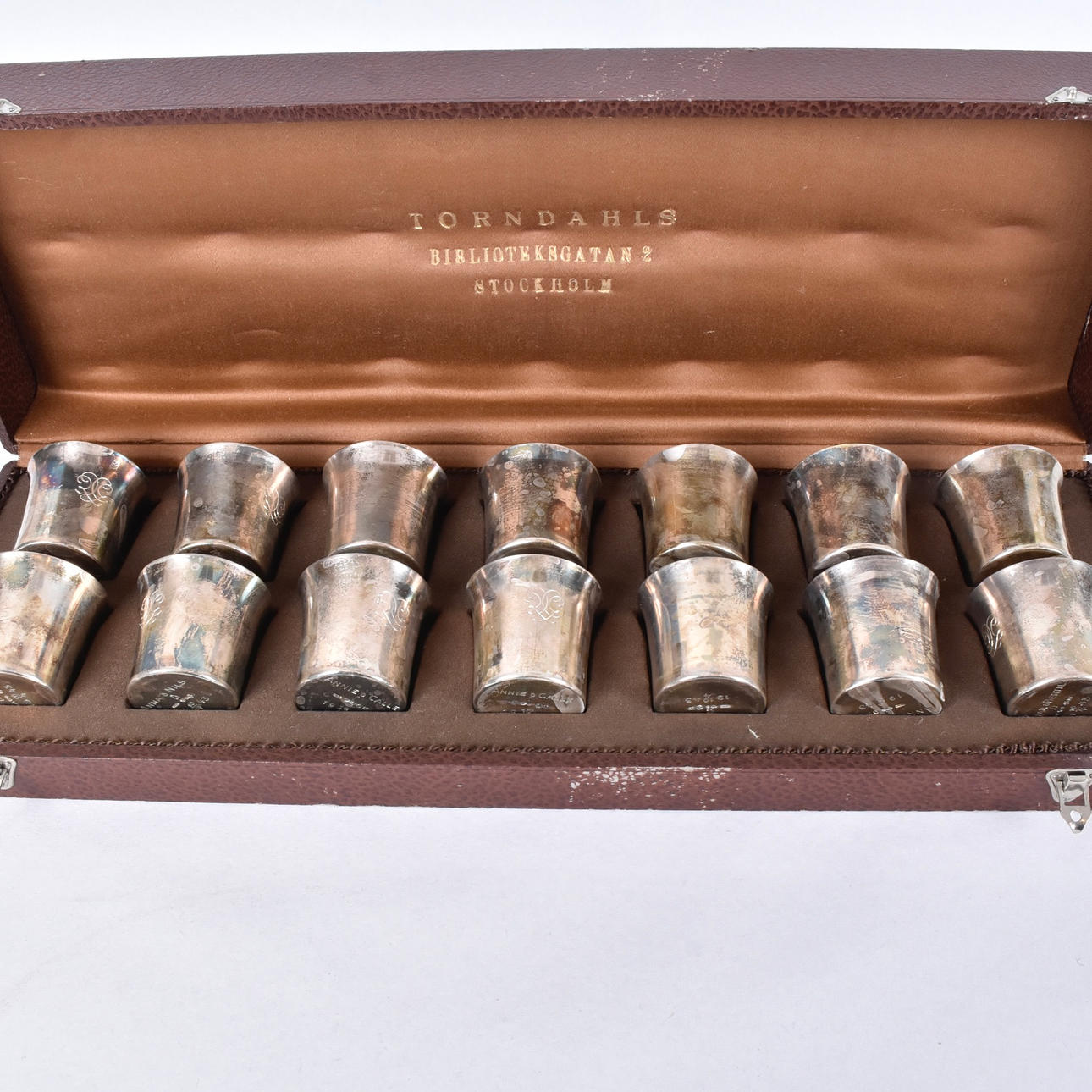 SOUP CUPS, 14 pcs, silver.