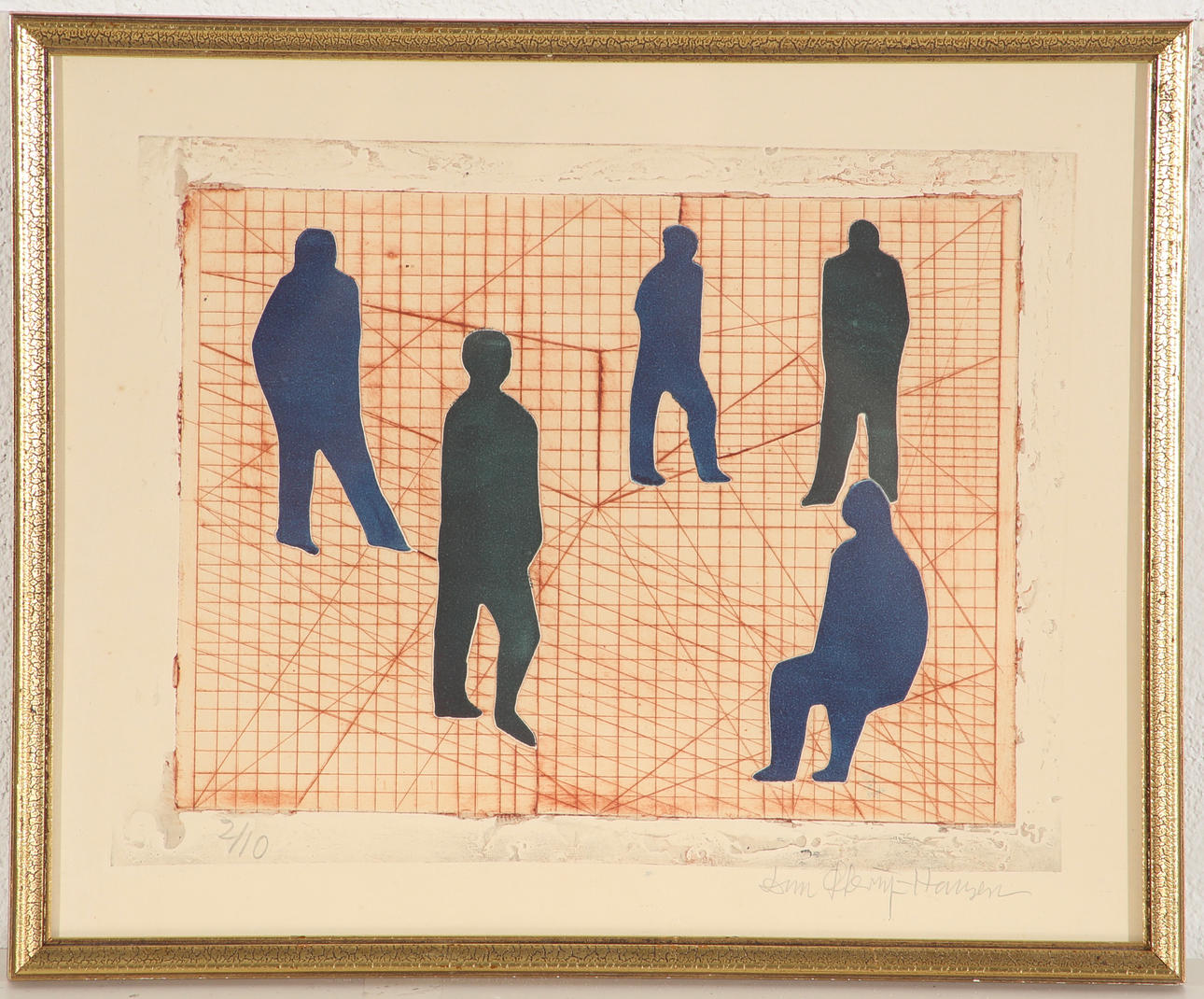 DAN STERUP-HANSEN (1918-1995). Figure composition, color rendering.