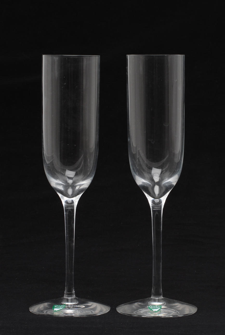 CHAMPAGNEGLAS, 10 st, glas, Orrefors.