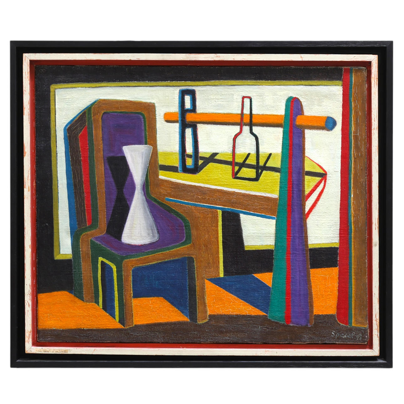 LOJZE SPACAL. “Composition”, oil on canvas, signed and dated -47. Art ...