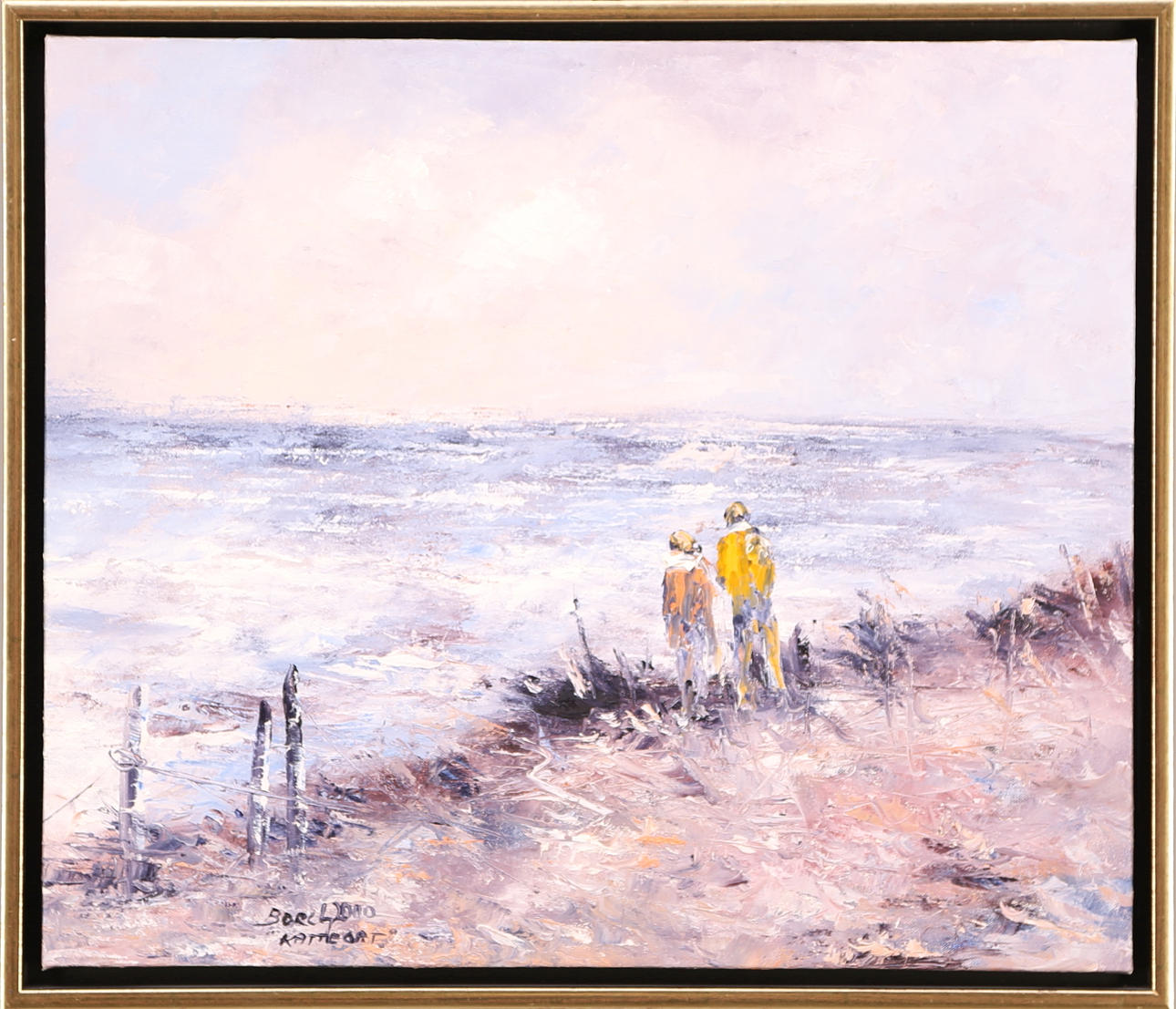 OIDENTIFIERAD KONSTNÄR. TAVLA, olja duk, signerad Borsch 2000, "Kattegatt".