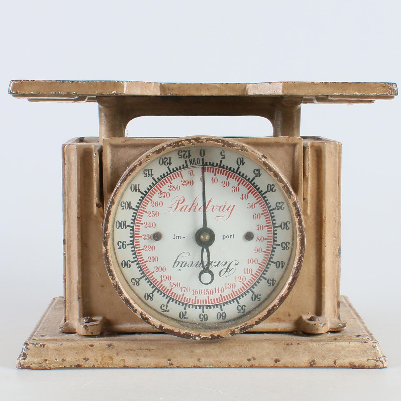 PAKET-/PERSONVÅG, gjutjärn, Alexandra, 1900-talets första hälft.