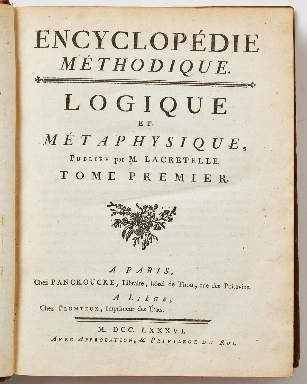 ENCYCLOPEDIE METHODIQUE, CLASSIC WORK FROM THE ENLIGHTENMENT, ca