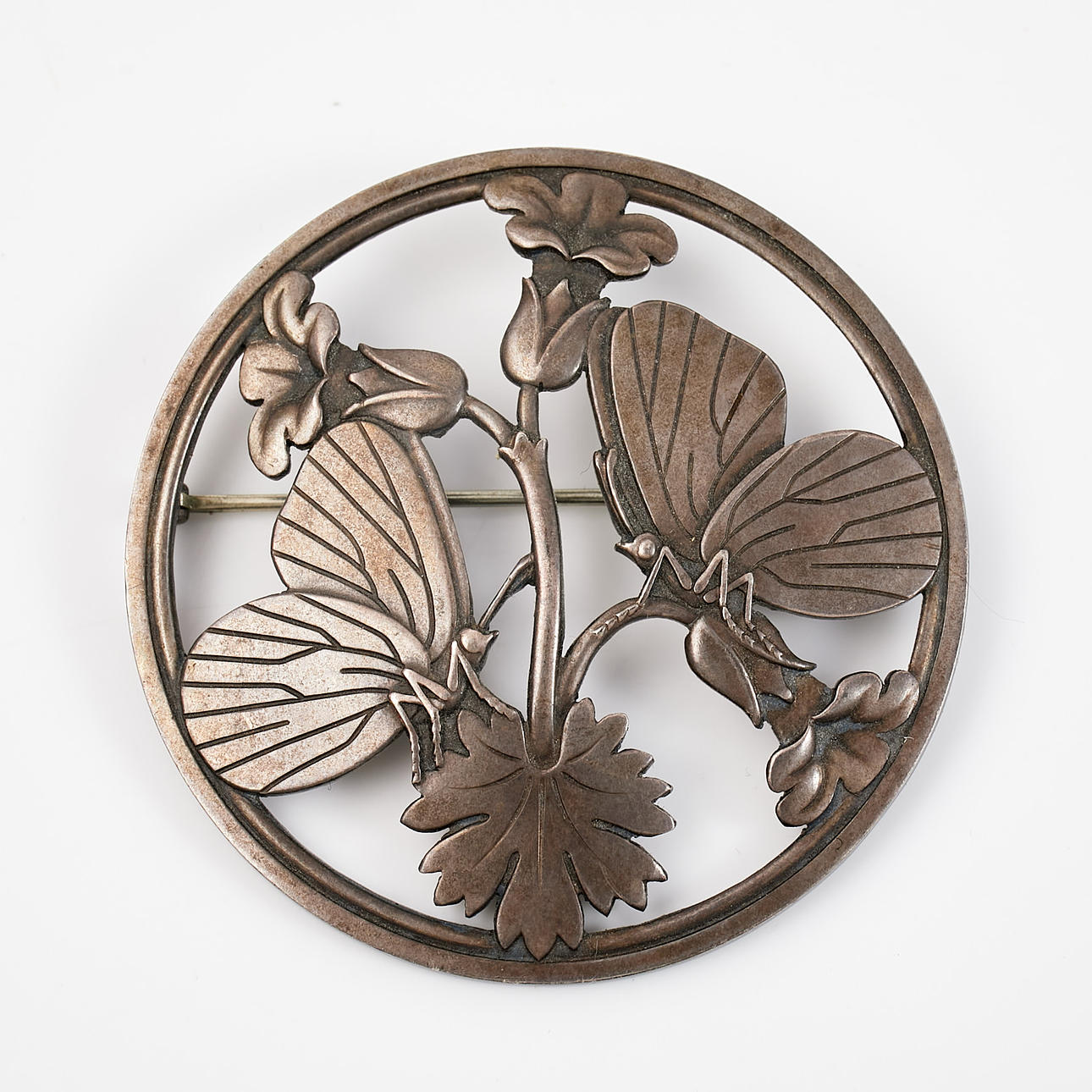 ARNO MALINKOWSKI, "Moonlight Blossom", brosch, sterlingsilver, för Georg Jensen, Danmark 1900-talets mitt, designnr. 283.