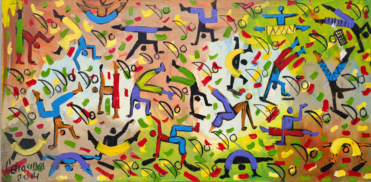 CELIO SILVA. DANSEN. AKRYL PÅ DUK.