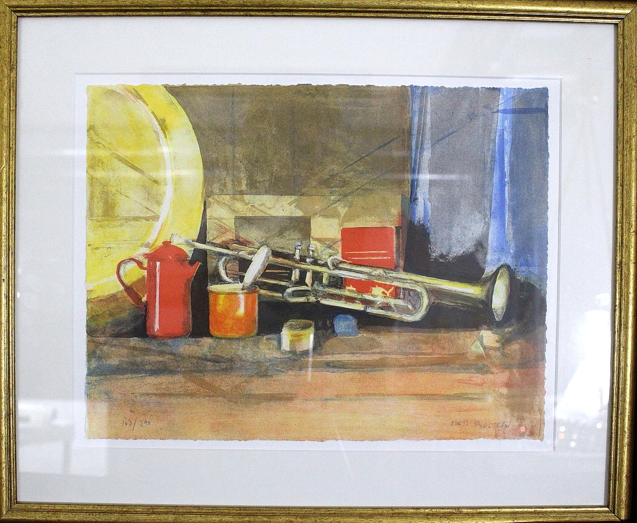 MATS RYDSTERN. färglitografi, stilleben, signerad och numrerad 163/290.