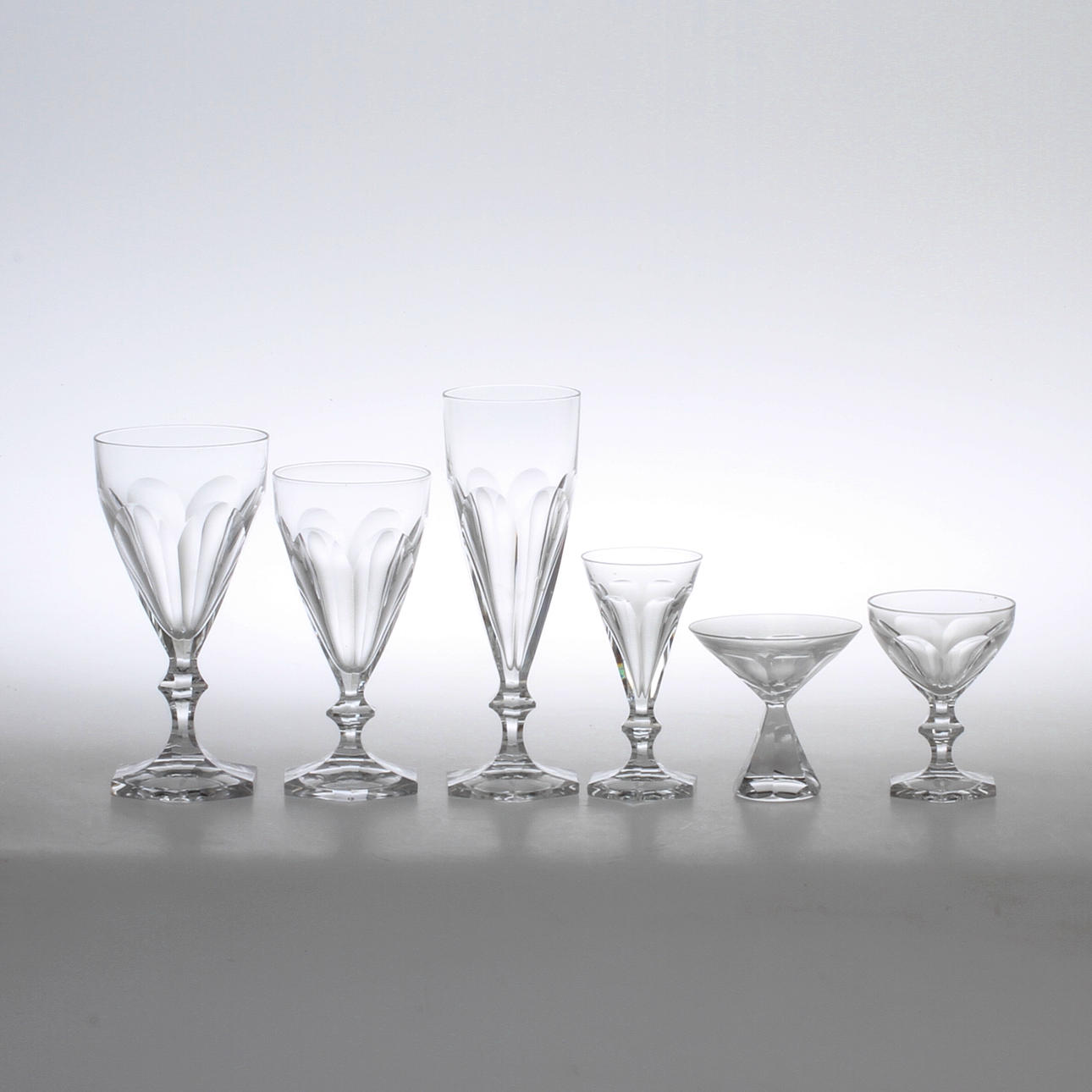 GLASSERVISDELAR, 59 delar, "Geraldine", Boda.