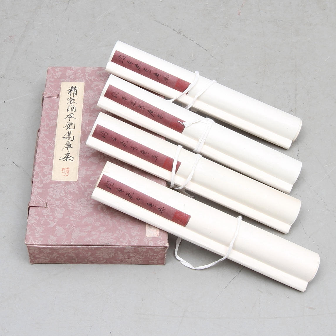 RULLMÅLNINGAR, 4 st, i etui, orientaliska.