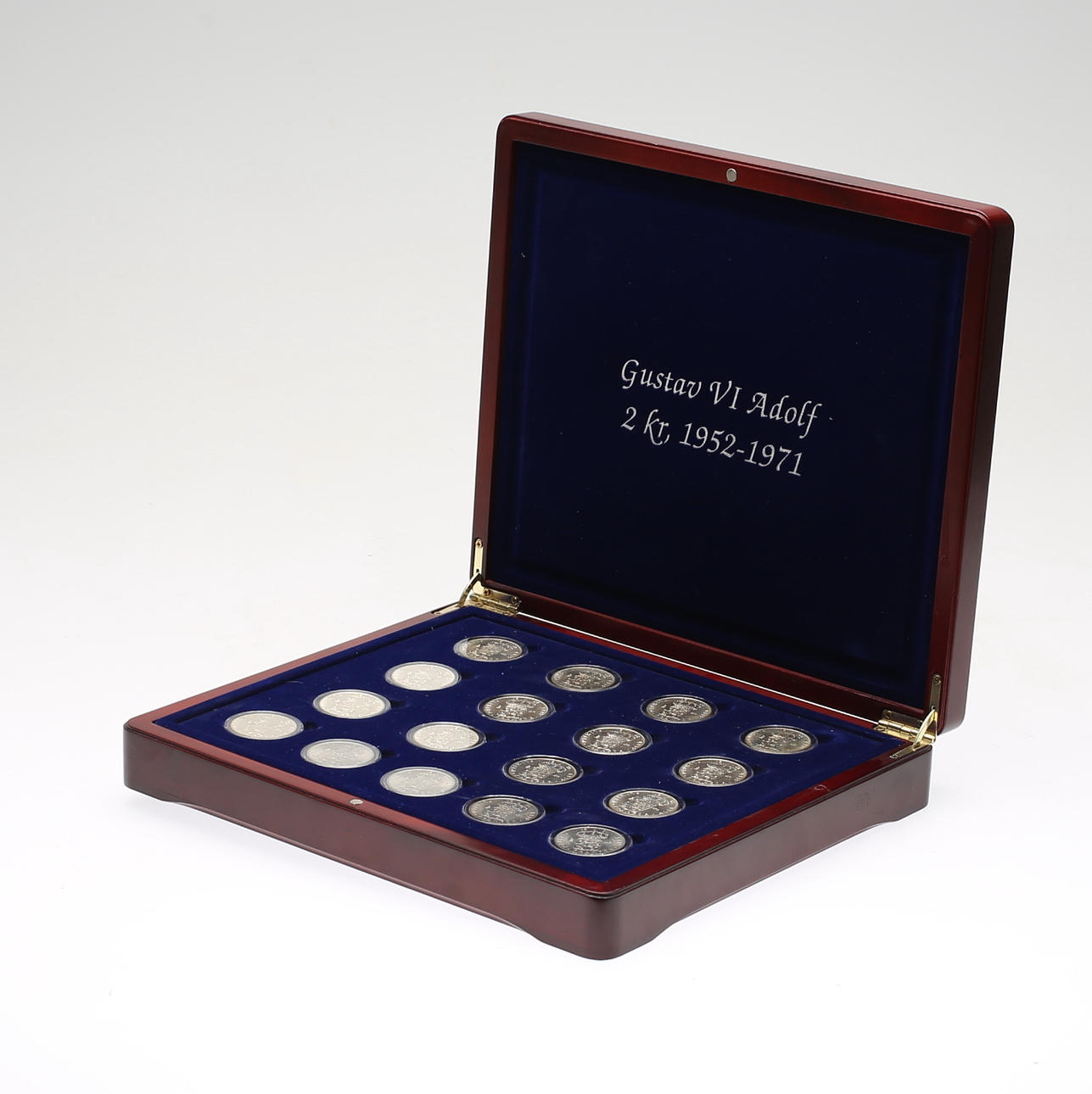 MYNT, 16 st, "Gustav VI Adolf, 2 kr, 1952-1971".