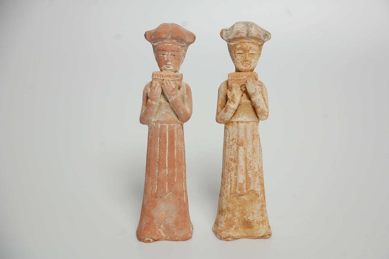 GRAVFIGURINER, terrakotta Han-stil Kina.