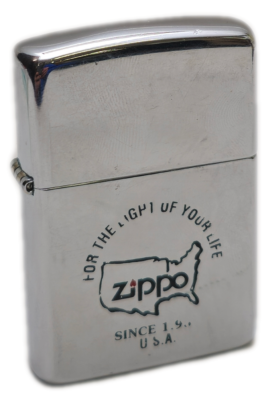 ZIPPO LIGHTER-KORT OVER USA.