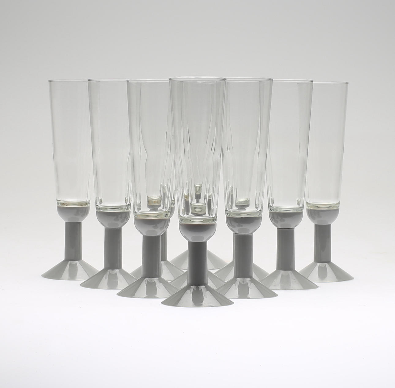 CHAMPAGNEGLAS, 11 st, glas samt plast, Bodum.