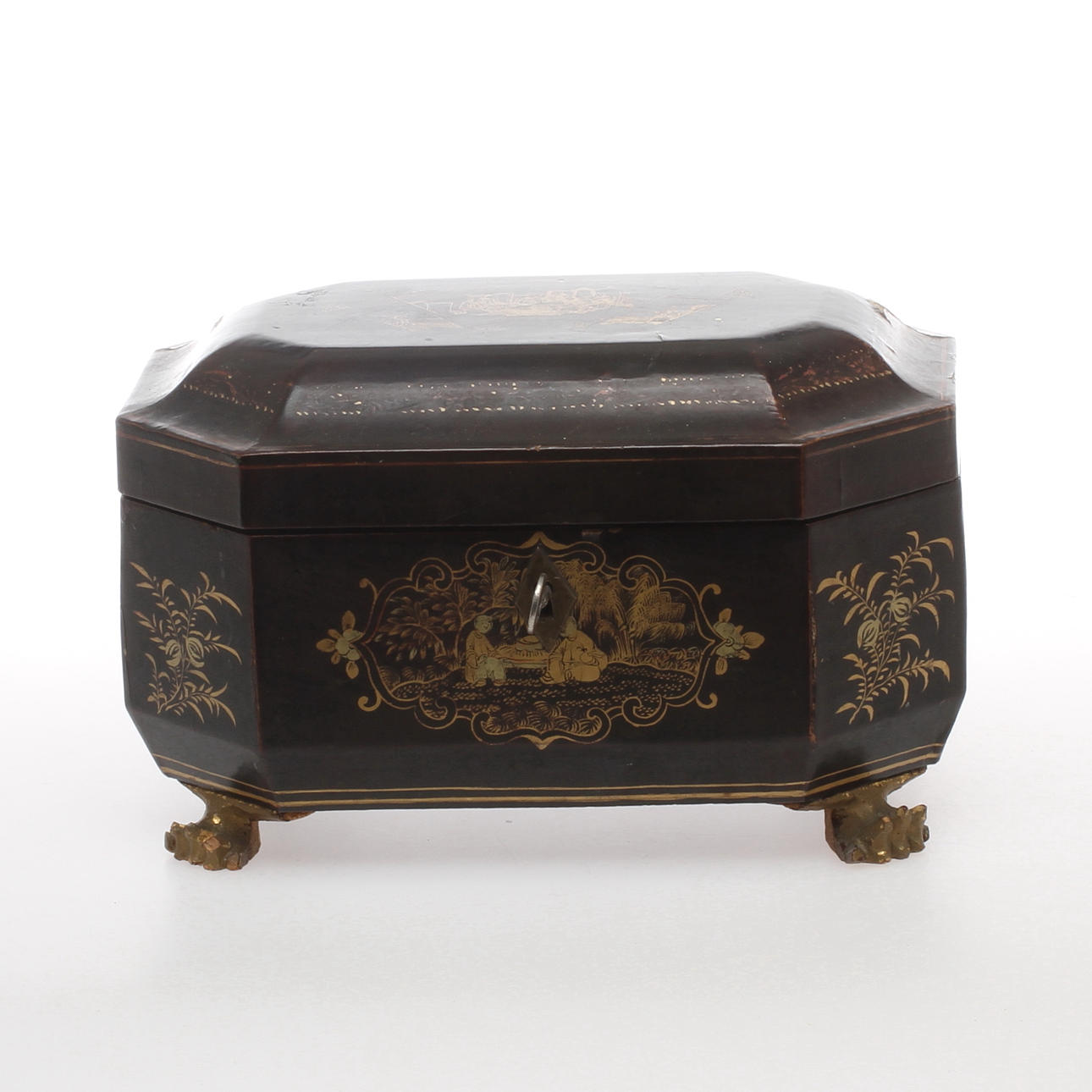 TESKRIN, lackarbete, orientaliskt, 1800-tal.