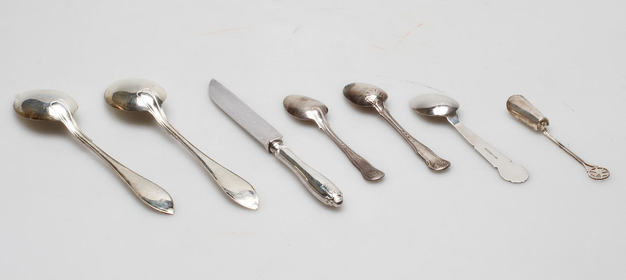 SILVER, 7 delar, vikt ca. 274,7 gram.