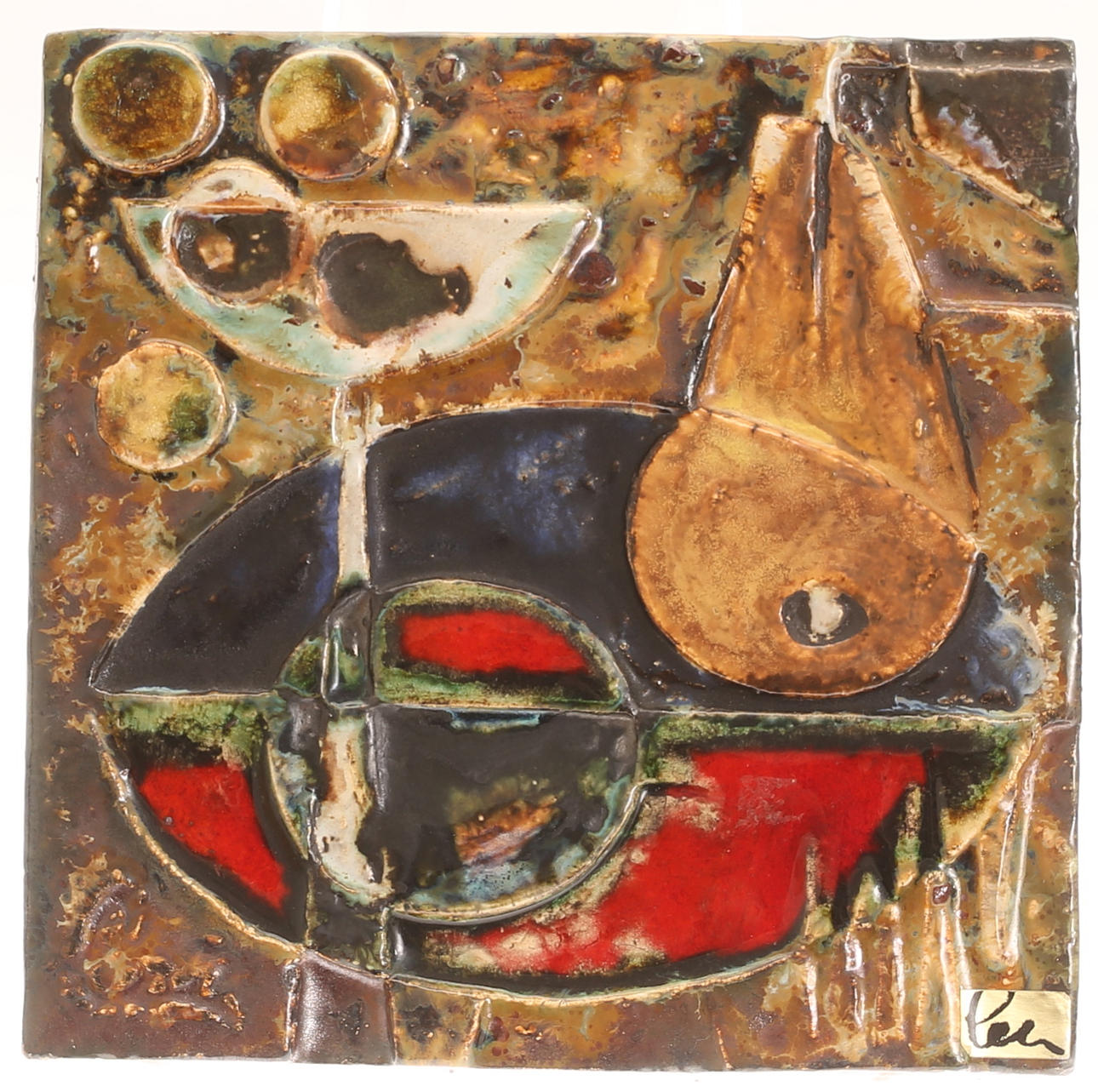 HELMUT FRIEDRICH SCHÄFFENACKER. Wall plaque, stoneware.