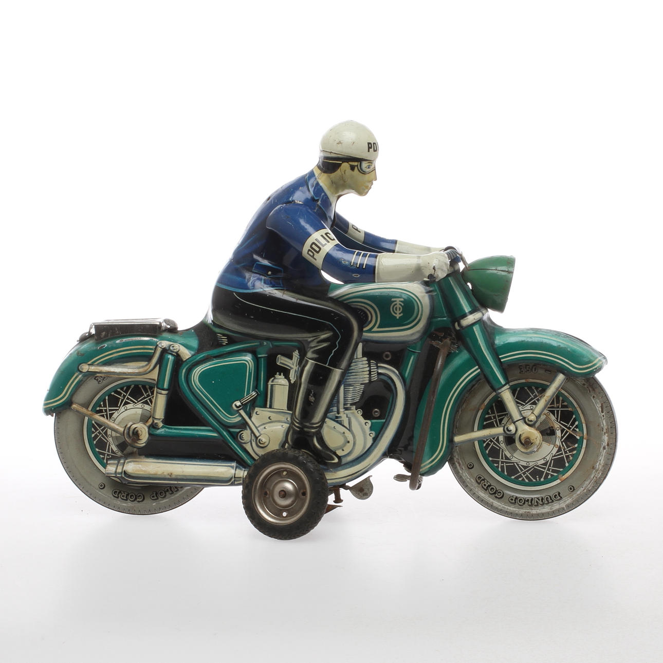 TIPP & CO, polismotorcykel, plåt, omkring 1900-talets mitt.