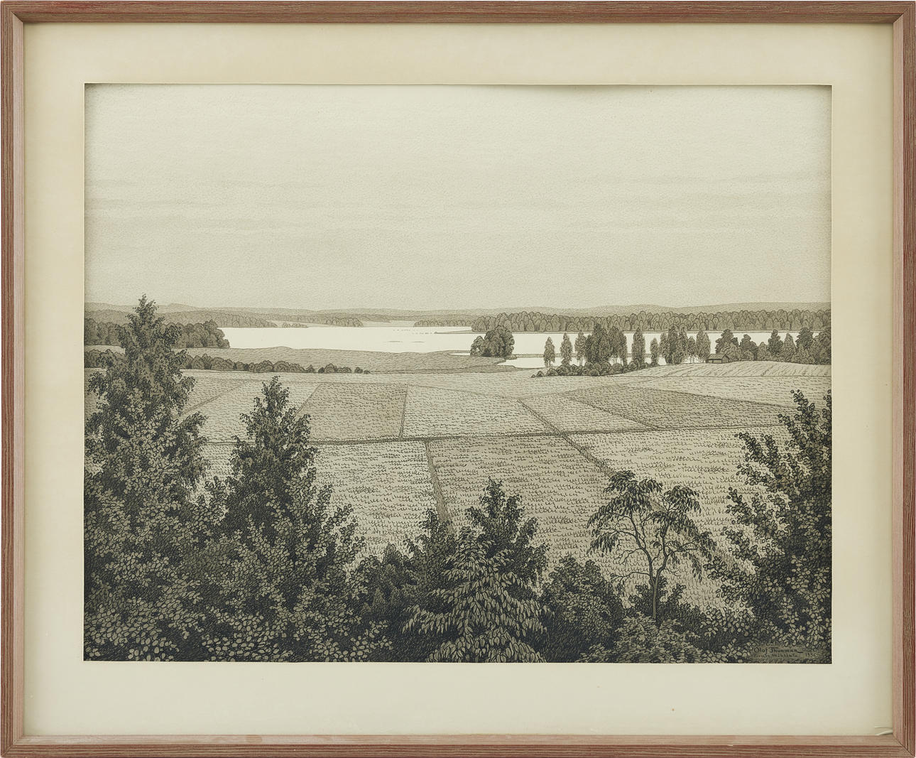 OLOF THUNMAN (1879-1944). Motiv från Fornby, Möklinta. Konst - Måleri ...