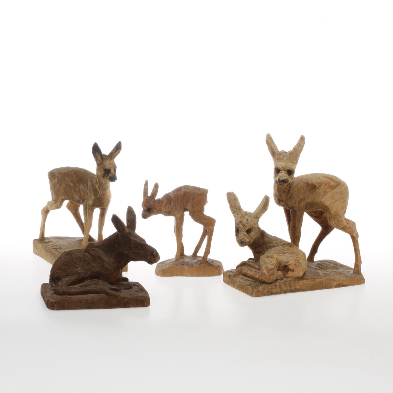ERIK REIMHULT. 4 st, figuriner, snidat trä, signerade.