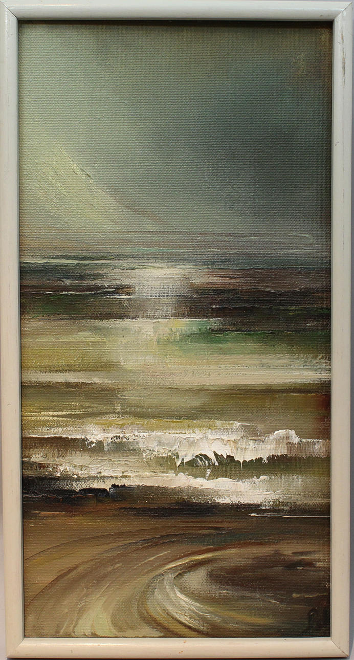 ANDRA PELNA. Standmotiv. Olja på pannå. Signerad.