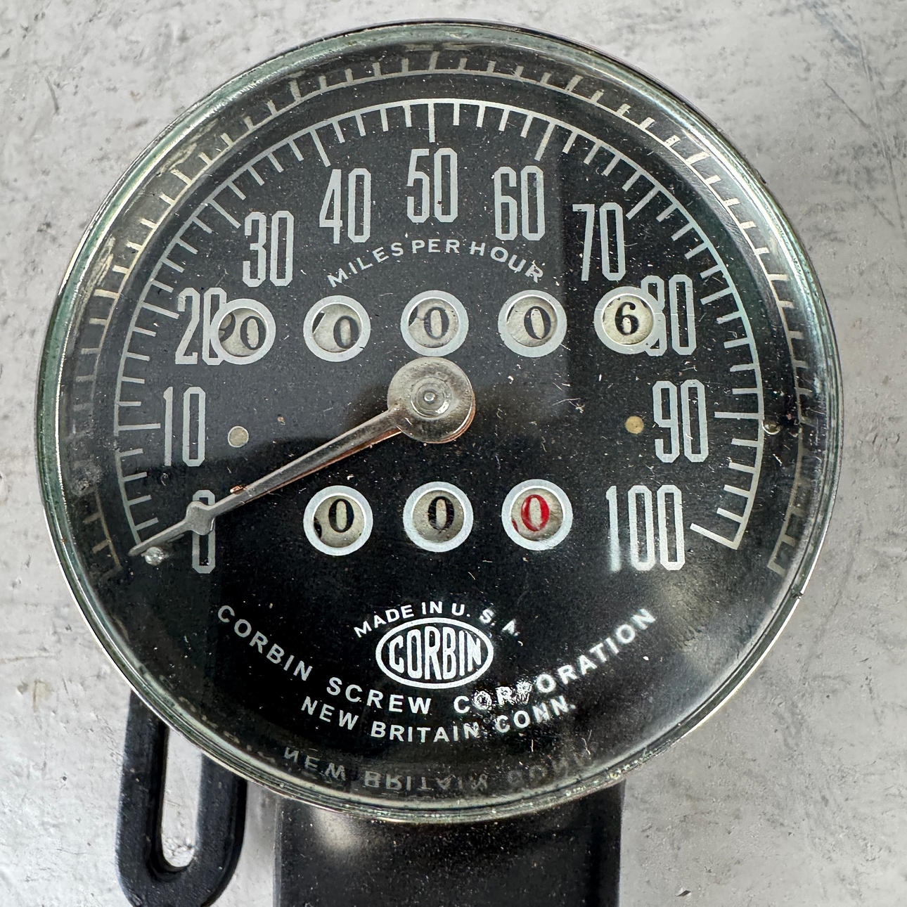 CORBIN, speedometer kit, miles per hour, late manufacture.