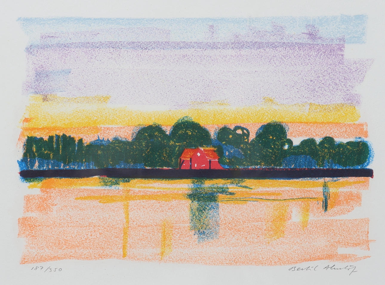 BERTIL ALMLÖF. Lithograph, signed, numbered 187/350.