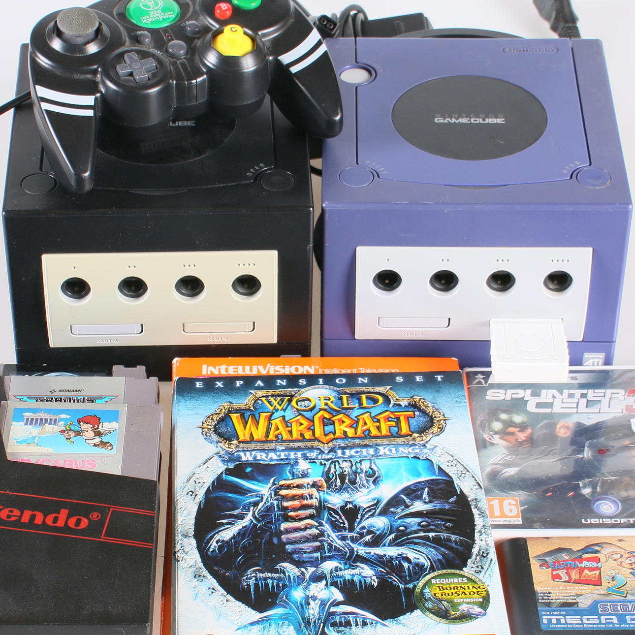 SPELKONSOLER, 2 st. samt spel, Nintendo Gamecube.