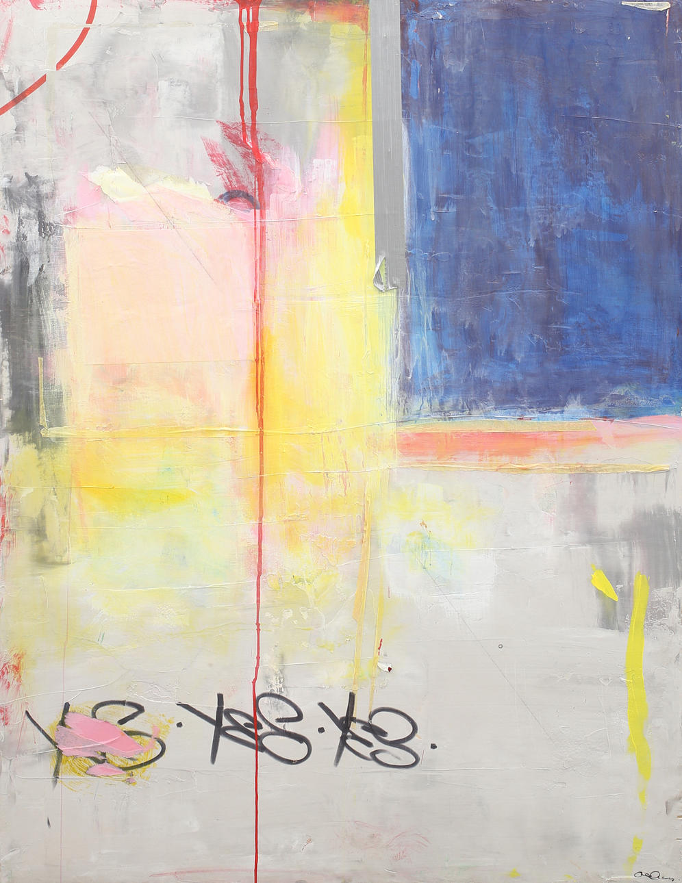 ANDREAS STEFFEN. Yes, Yes, Yes, akryl på pannå, signerad.