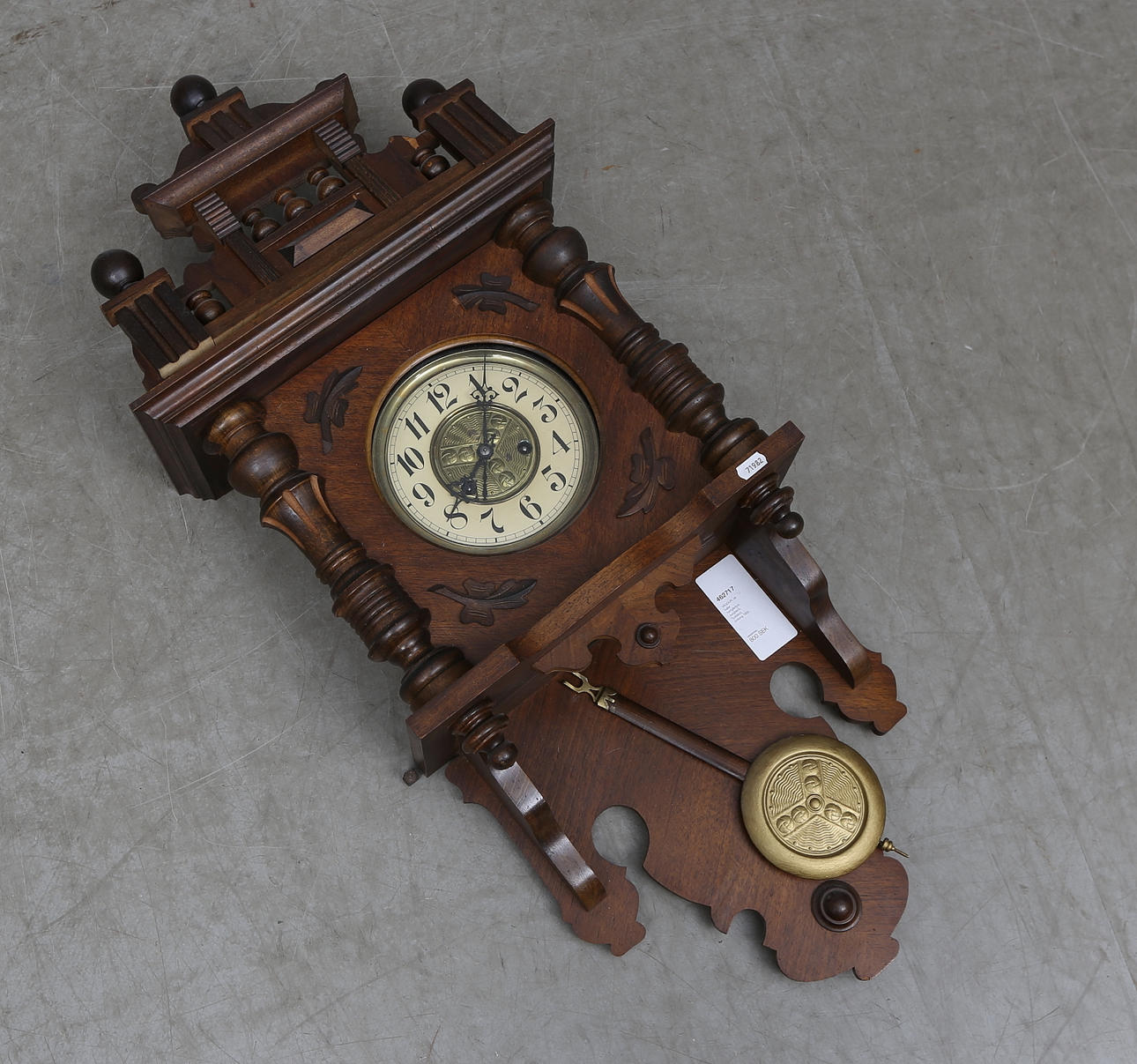 VÄGGUR, så kallar herrgårdsur, Junghans, Tyskland, omkring 1900.