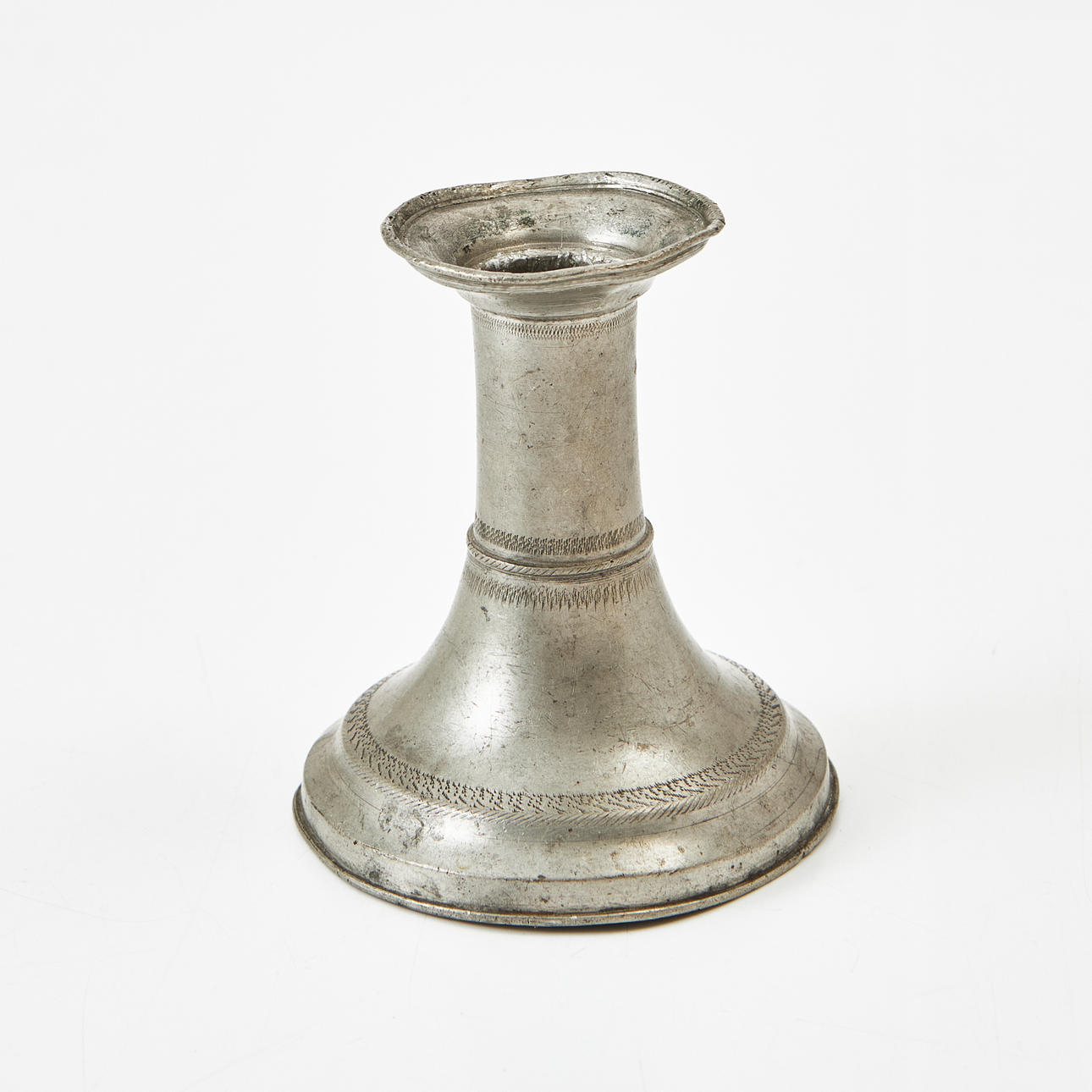 A Växjö tin candlestick, Anström, 19th century.
