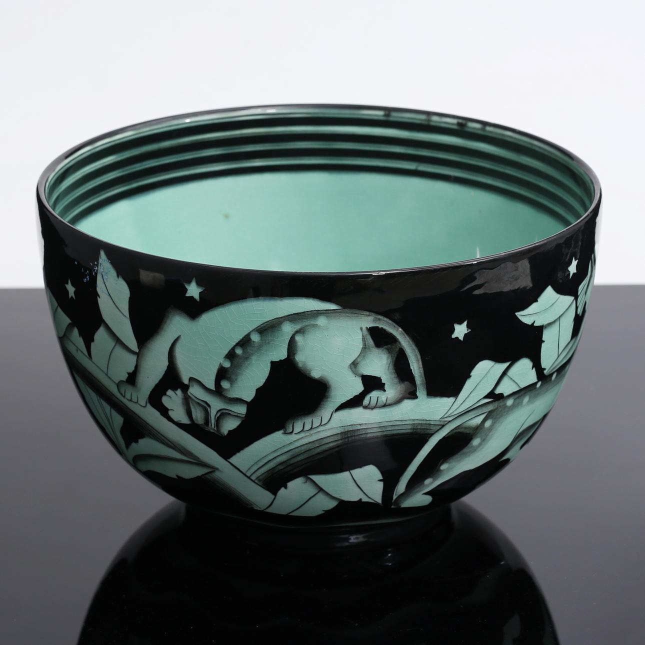 ILSE CLAESSON. A flintware bowl, Art Deco, 1930s.