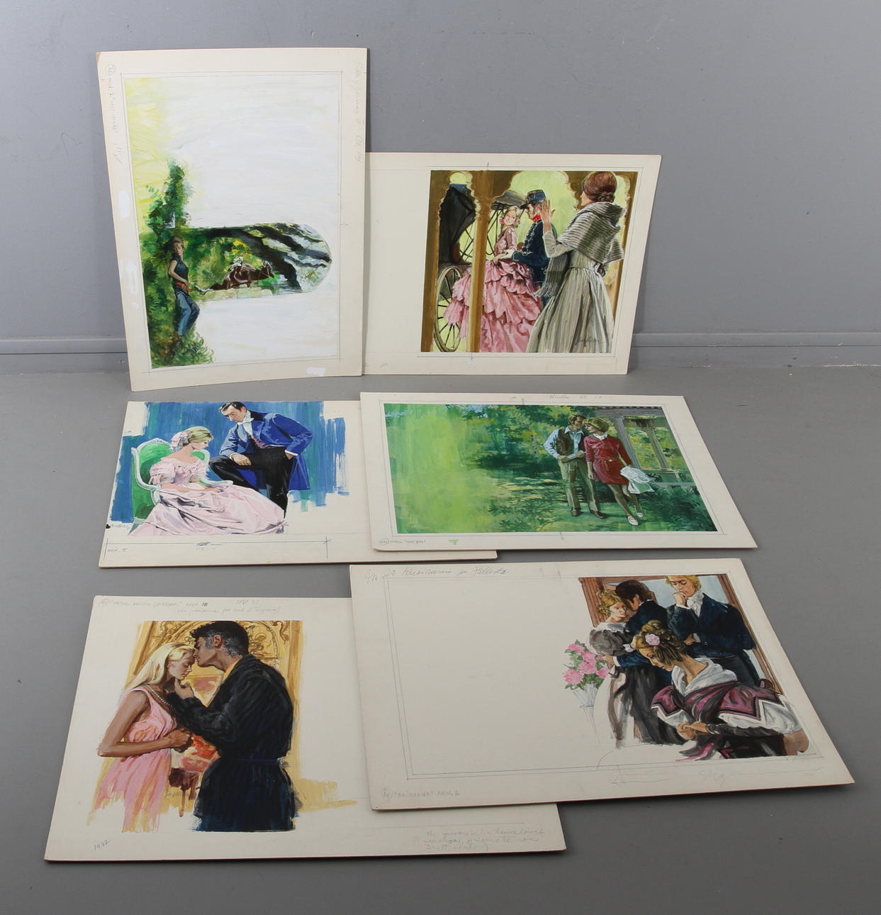 GERD MILLER. TILLSKRIVEN. 6 st, illustrationer, blandtekik.