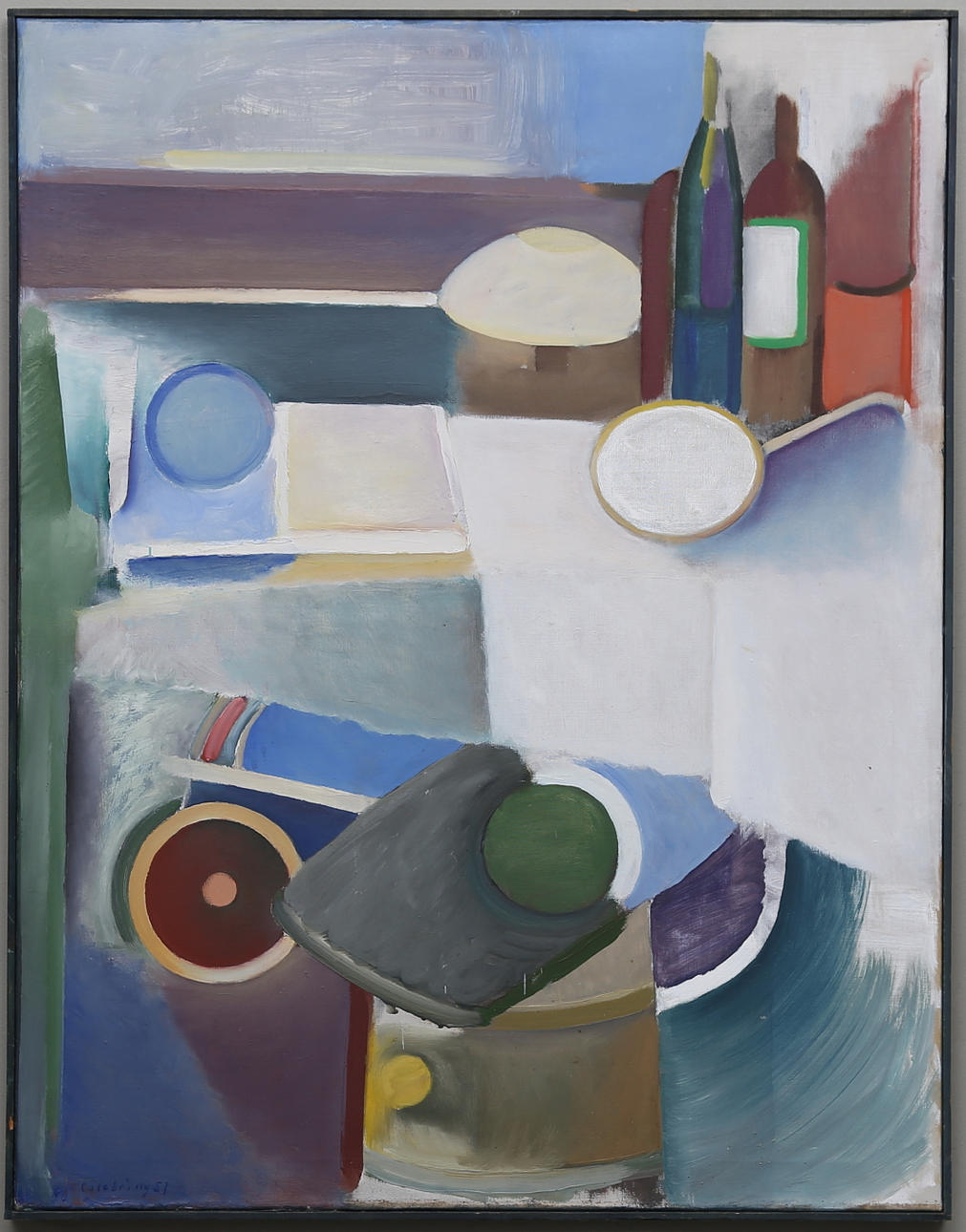 JOHNY COLEBRING. "Barnkärran" Olja på duk, signerad och daterad 51.