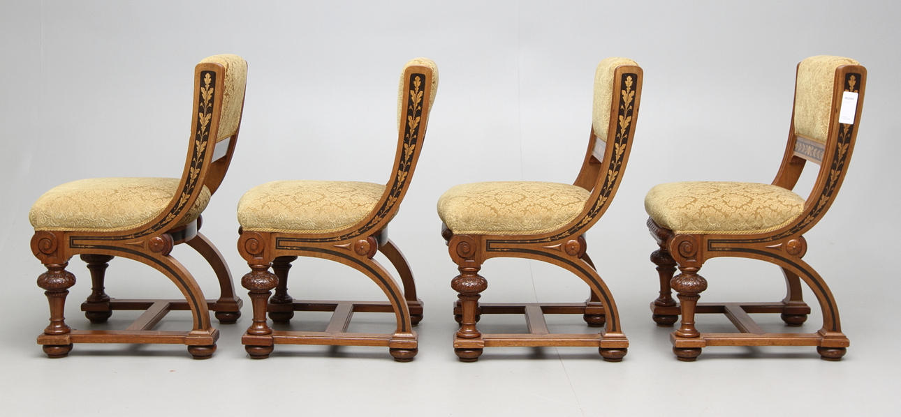 STOLAR, 4 st, nyrenässans, sekelskiftet 1800/1900.