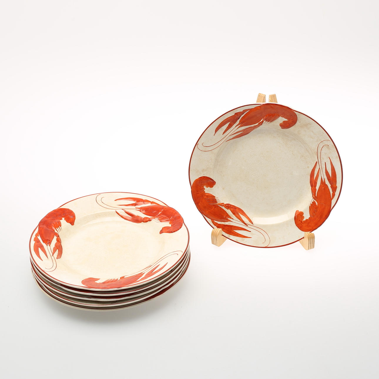 KRÄFFTTALLRIKAR, 6 st, porslin Rörstrand.