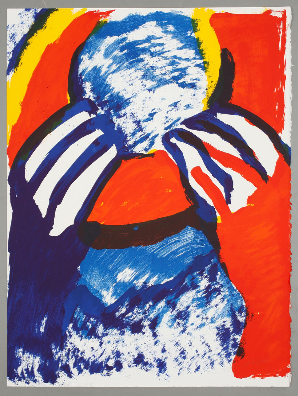 BENGT LINDSTRÖM. FÄRGLITOGRAFI 'Segerkransen', signerad och numrerad.