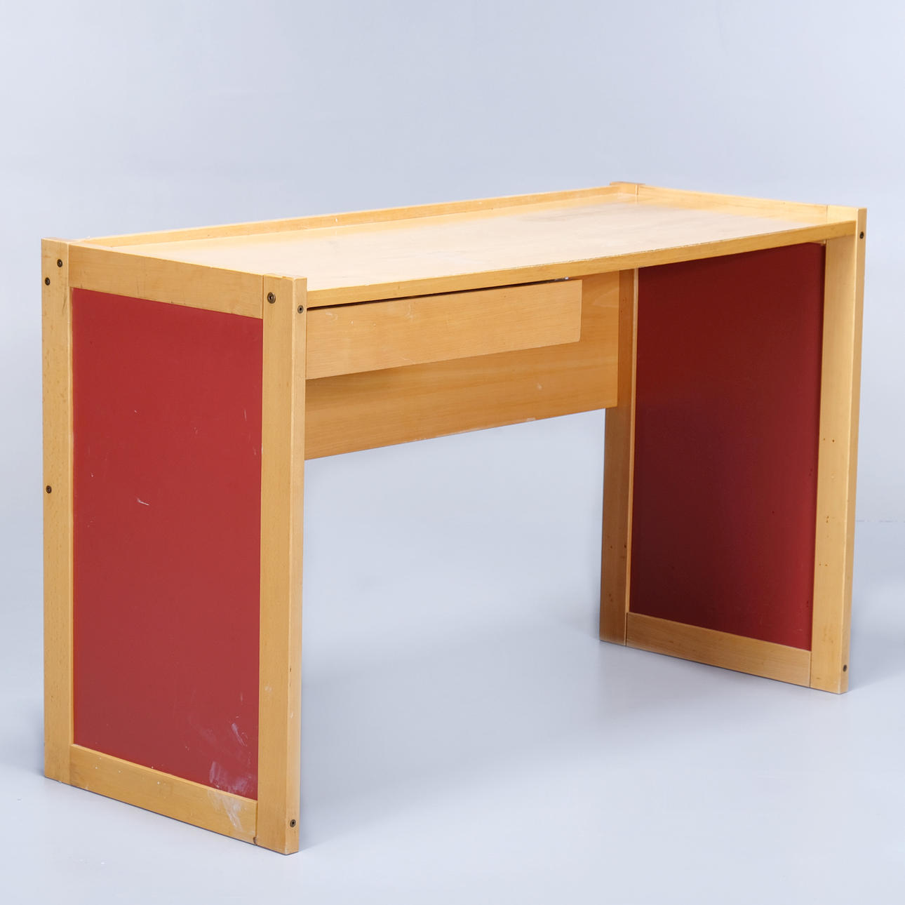 Desk with a pull-out drawer. birch veneer. 90's IKEA.