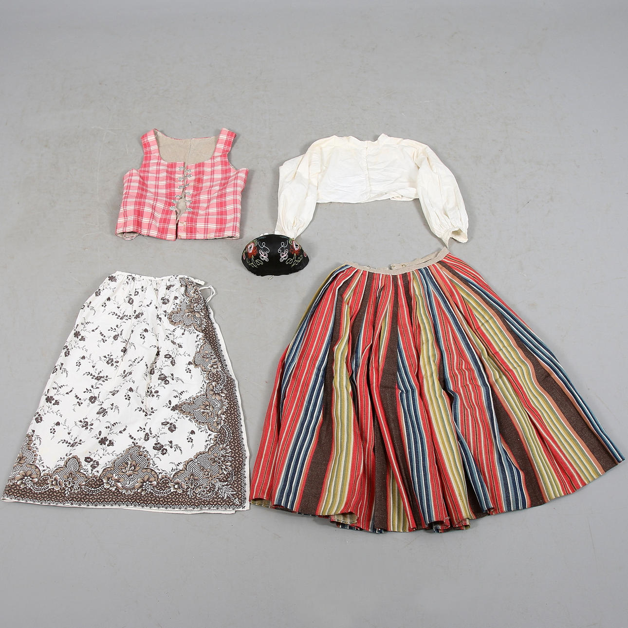 FOLKDRÄKT, Medelpad, Strl. ca 38.