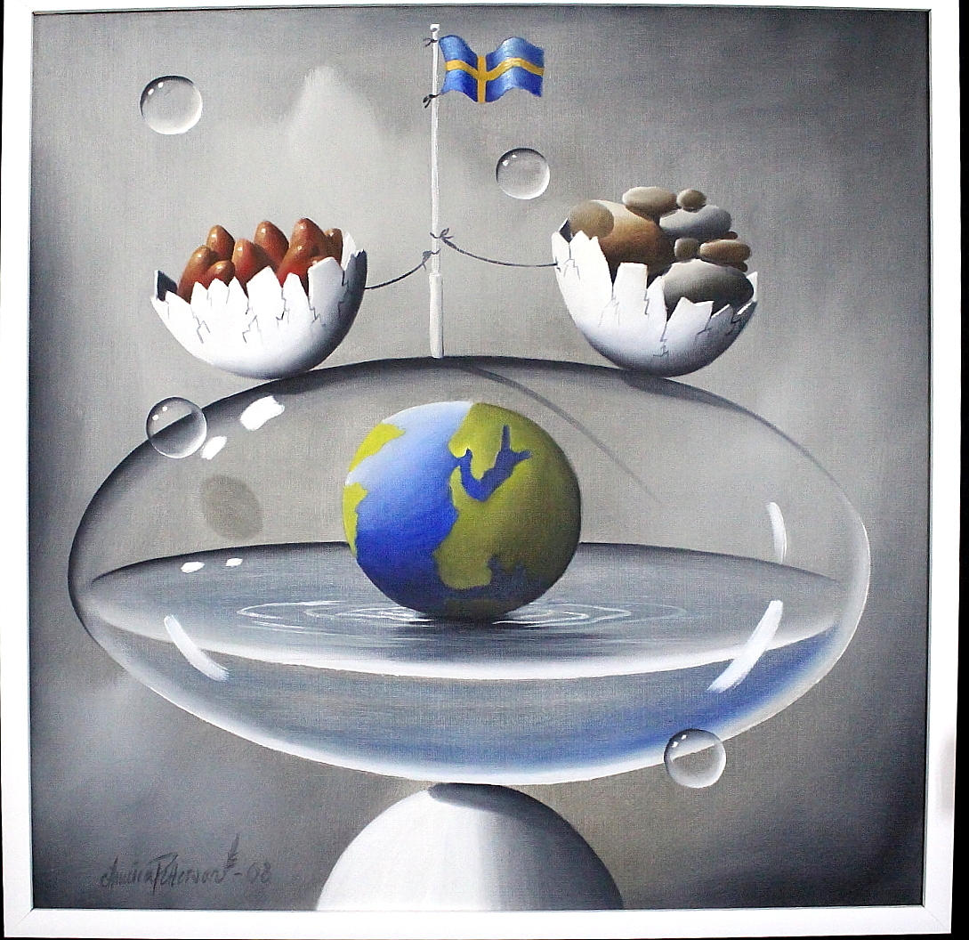 ANNIKA PETTERSON. olja på duk, " glädje och sorg ".