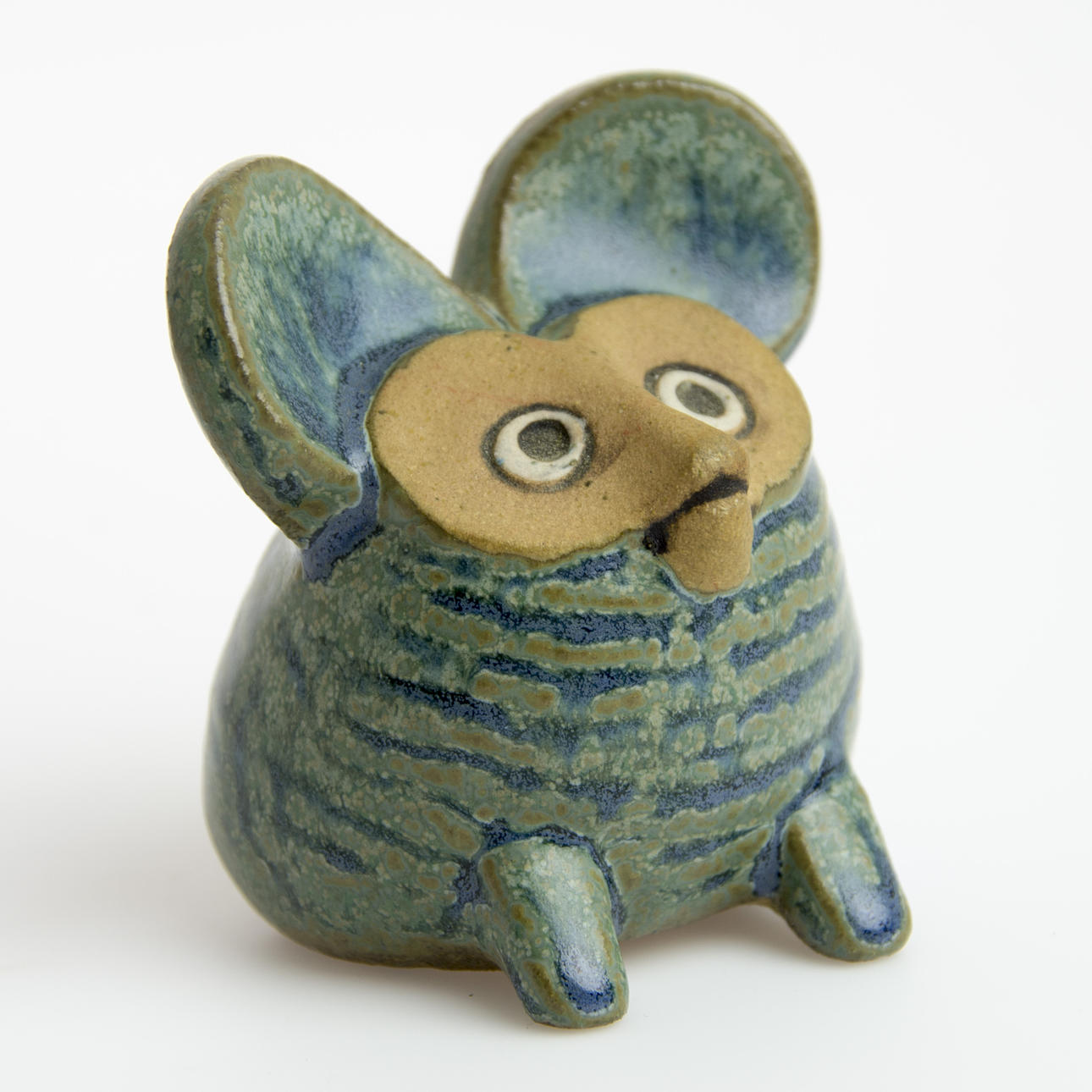 FIGURIN, stengods, "Spökmus" ur Menageriserien, Lisa Larsson, Gustavsberg.