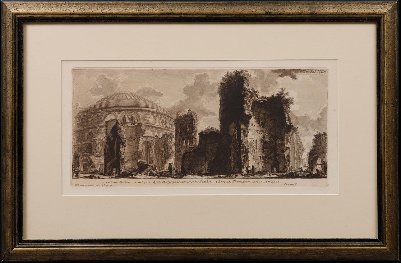 FRANCESCO PIRANESI. Ruins, etching.