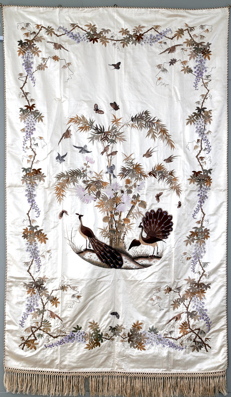 GOBELÄNG, siden, Kina, 18/1900-tal.