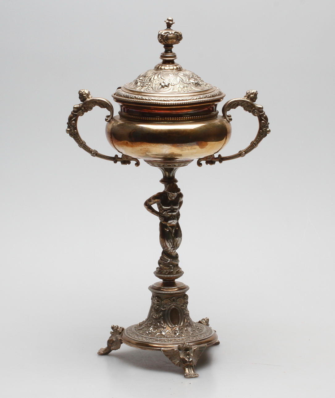 STRÖSOCKERSKÅL, nysilver, nyrokoko, omkring 1900.